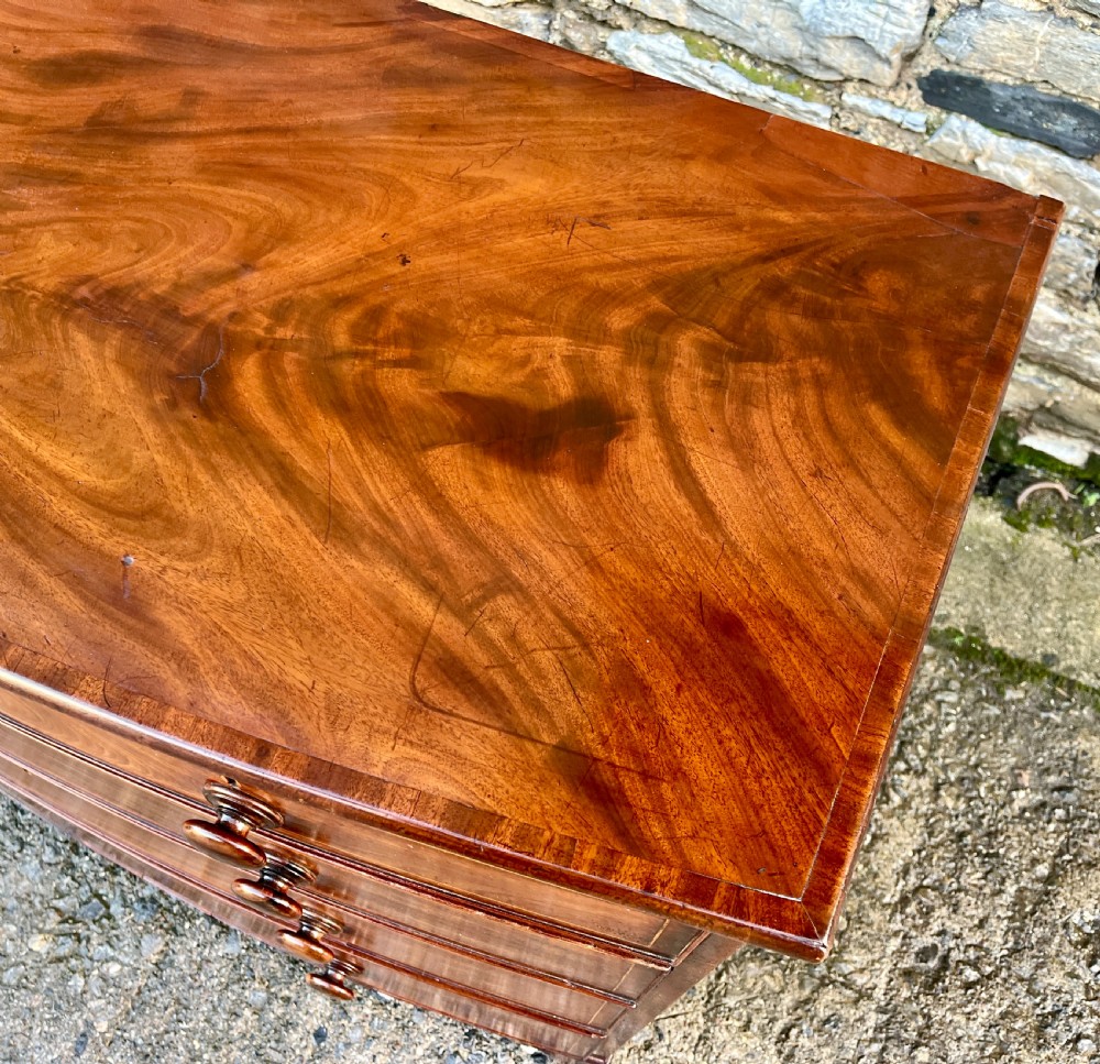 Regency Mahogany Bow Front Chest of Drawers View XI