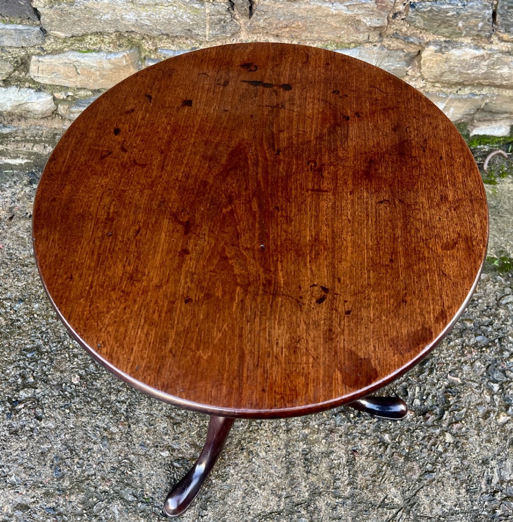 Georgian Mahogany Birdcage Tilt Top Table View III