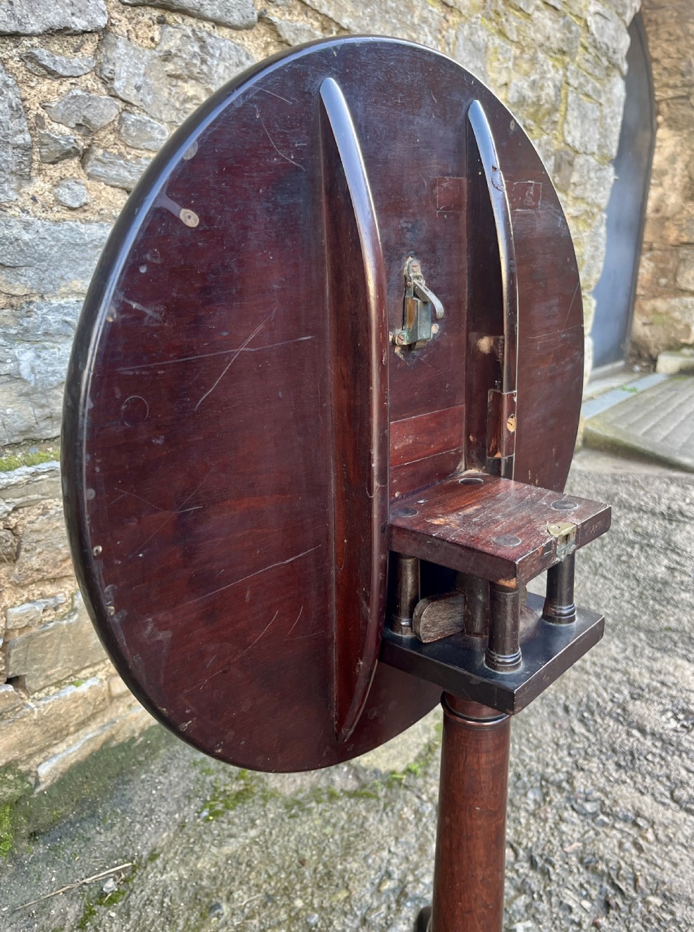 Georgian Mahogany Birdcage Tilt Top Table View XI