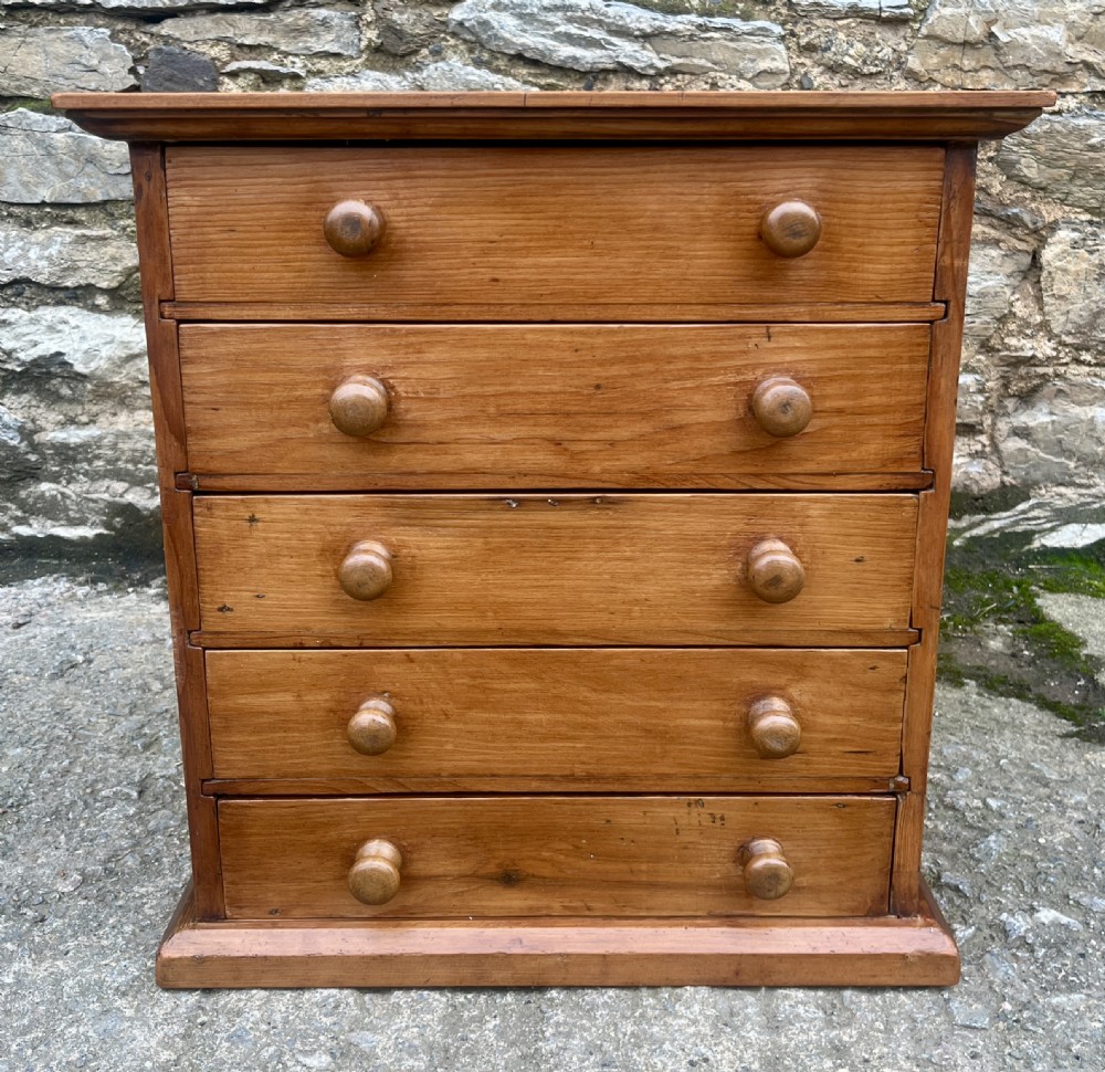 Antique Pine Collectors Chest View II