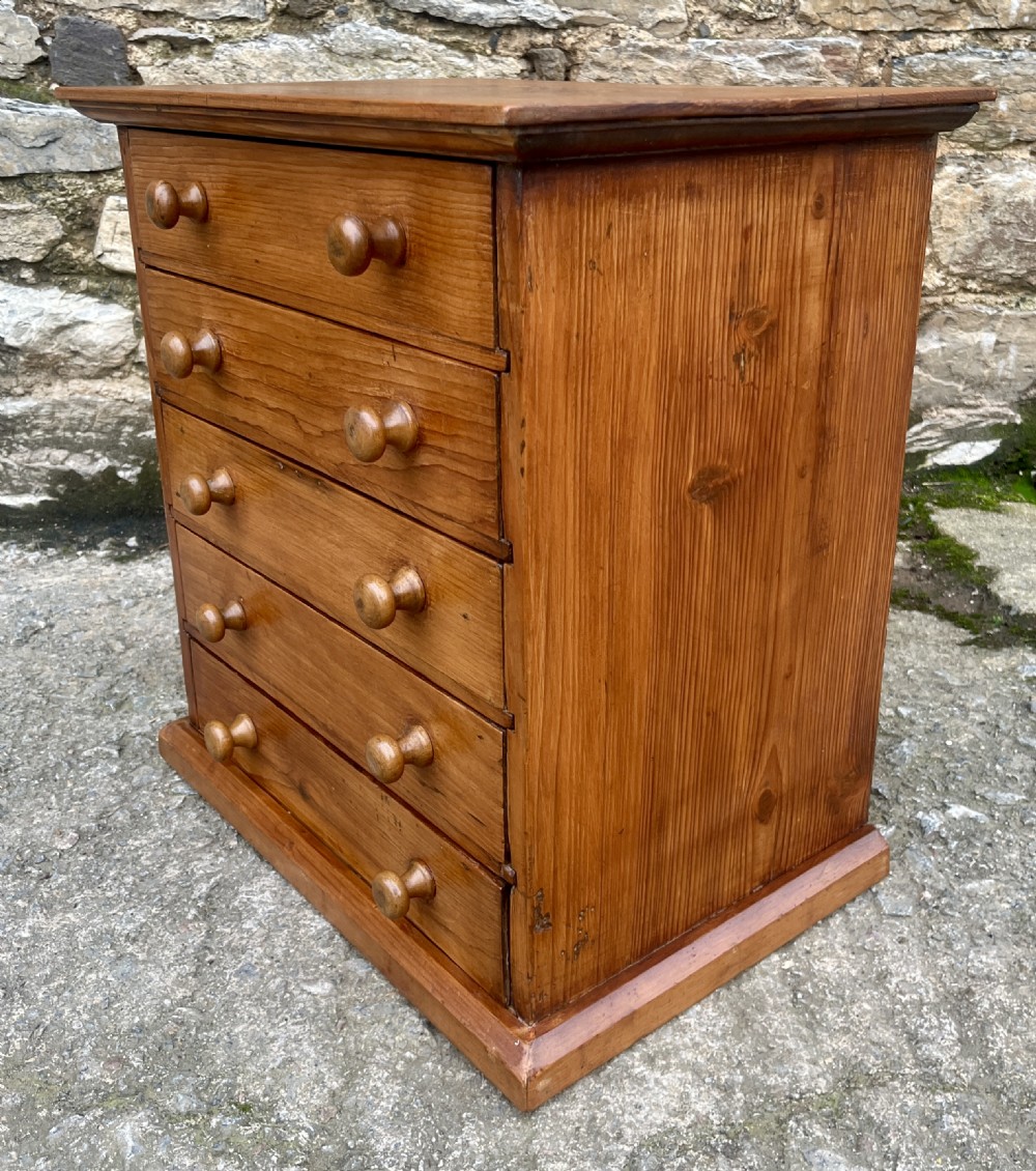Antique Pine Collectors Chest View VII
