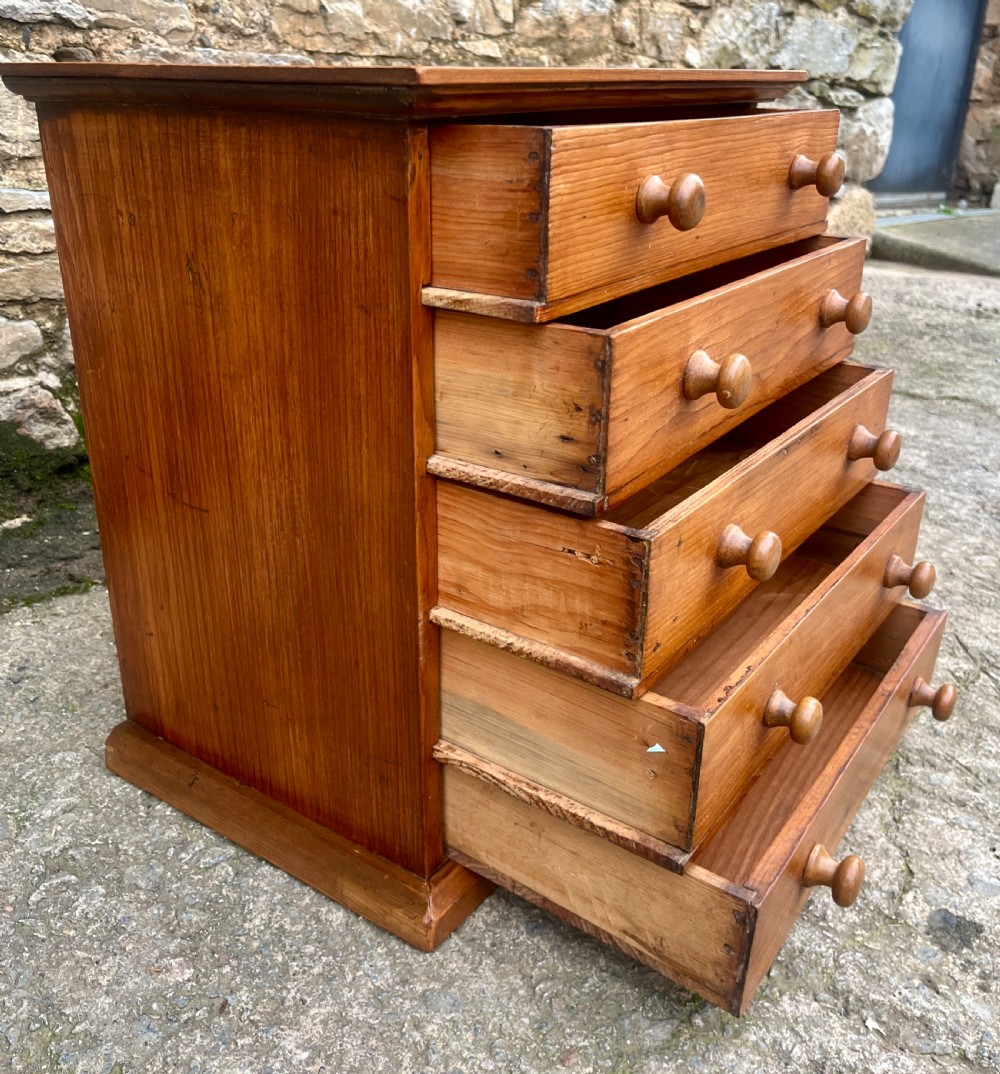 Antique Pine Collectors Chest View X