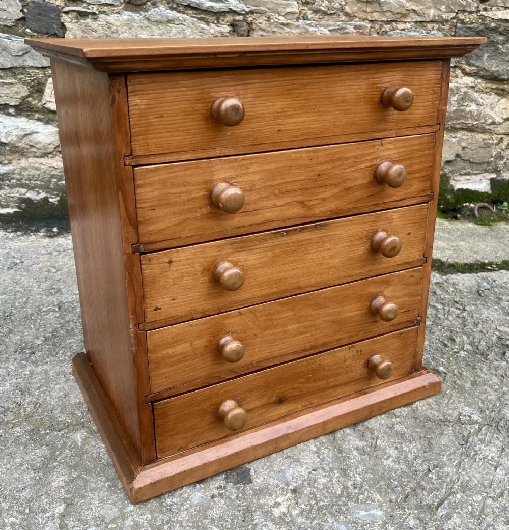 Antique Pine Collectors Chest View XII