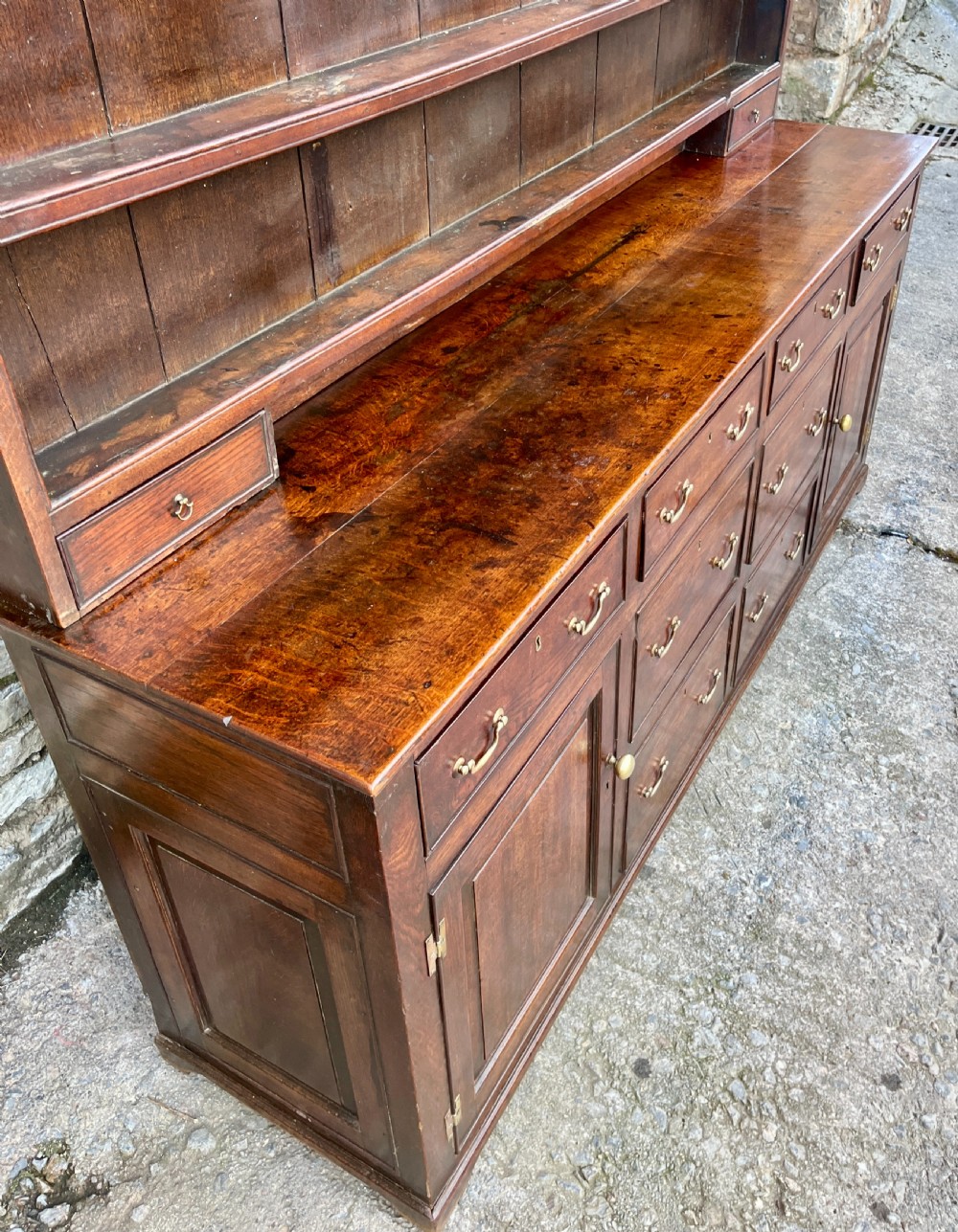 Large Georgian Oak Dresser View X