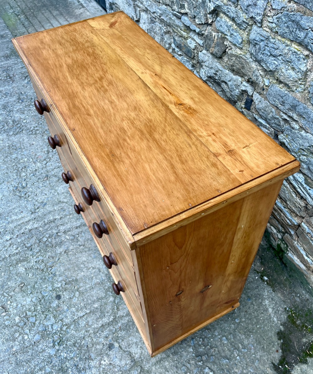 Antique Stripped Pine Chest of Drawers View VI