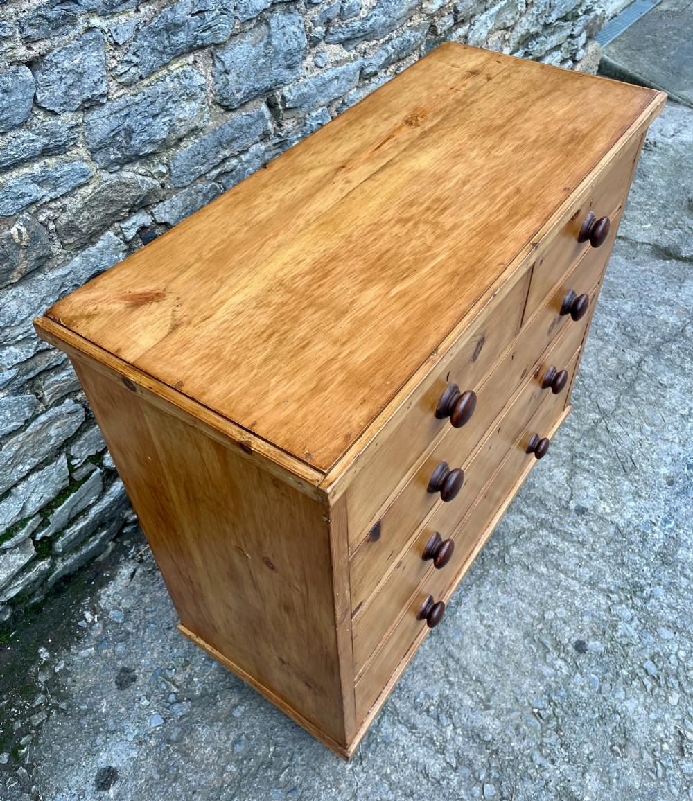 Antique Stripped Pine Chest of Drawers View VII