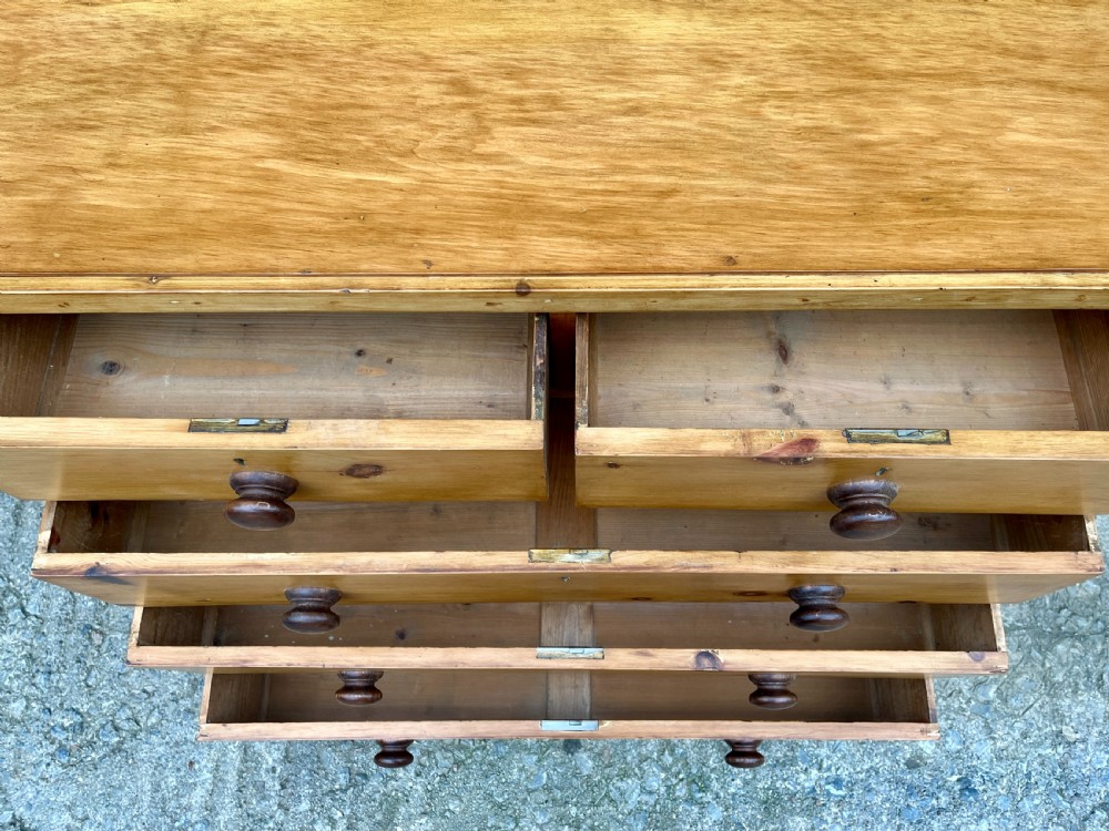 Antique Stripped Pine Chest of Drawers View X