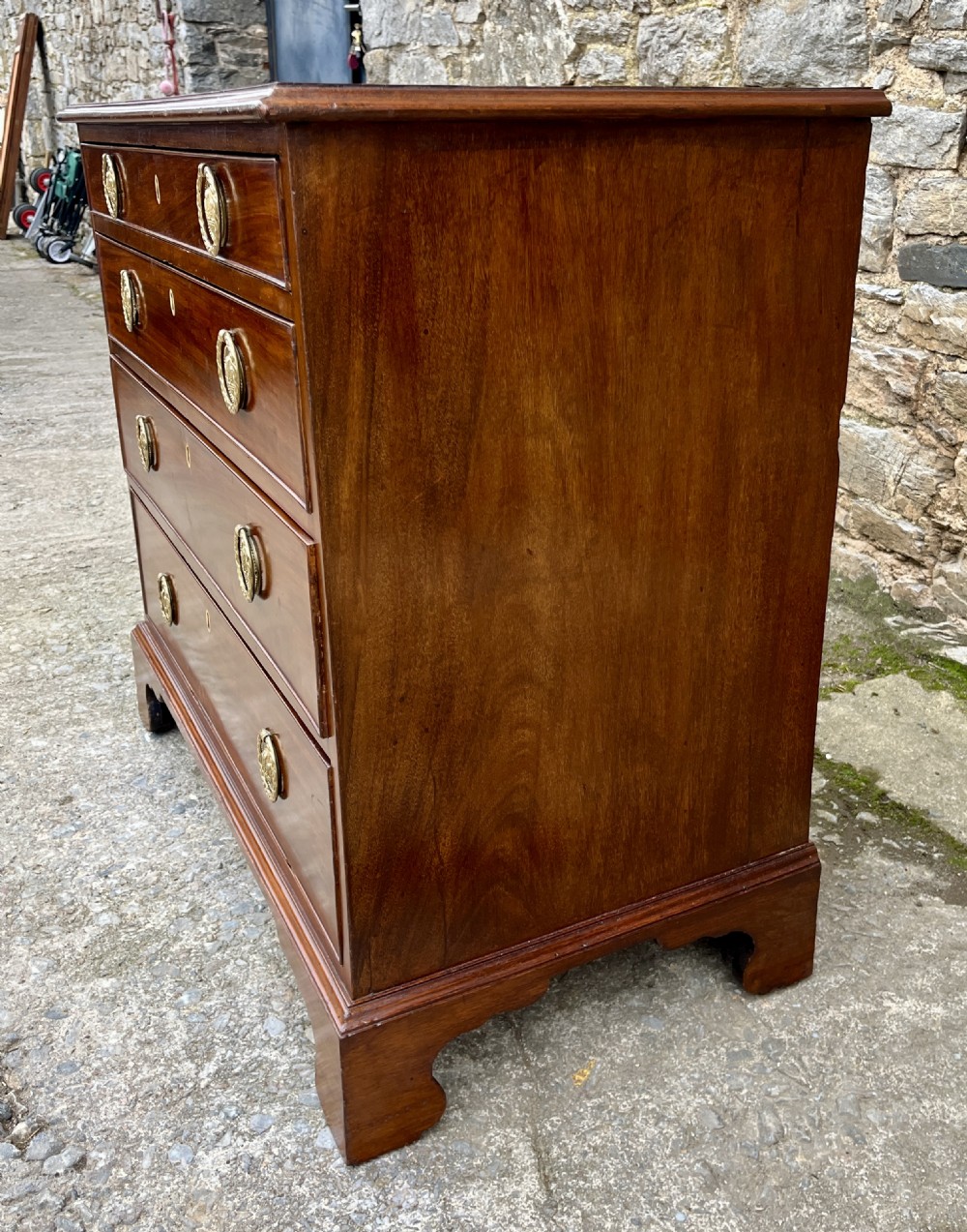Small Georgian Mahogany Chest of Drawers View XIII