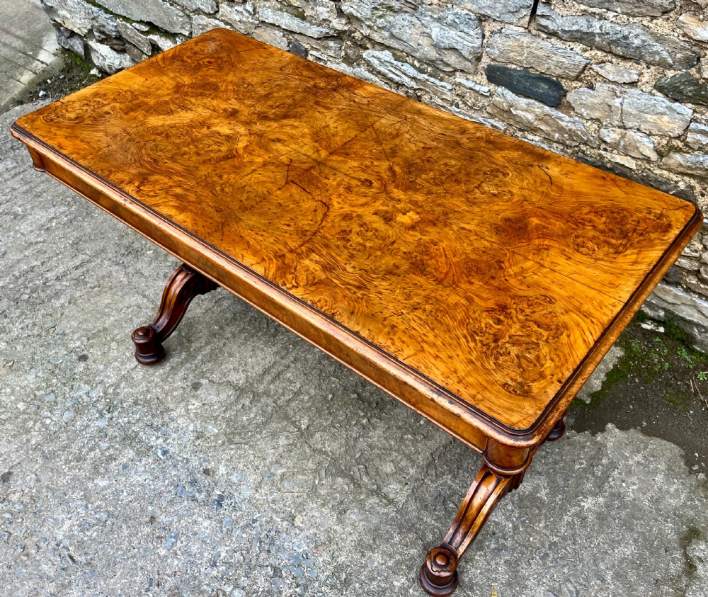 Victorian Walnut Library Table by Hindley & Sons View VII