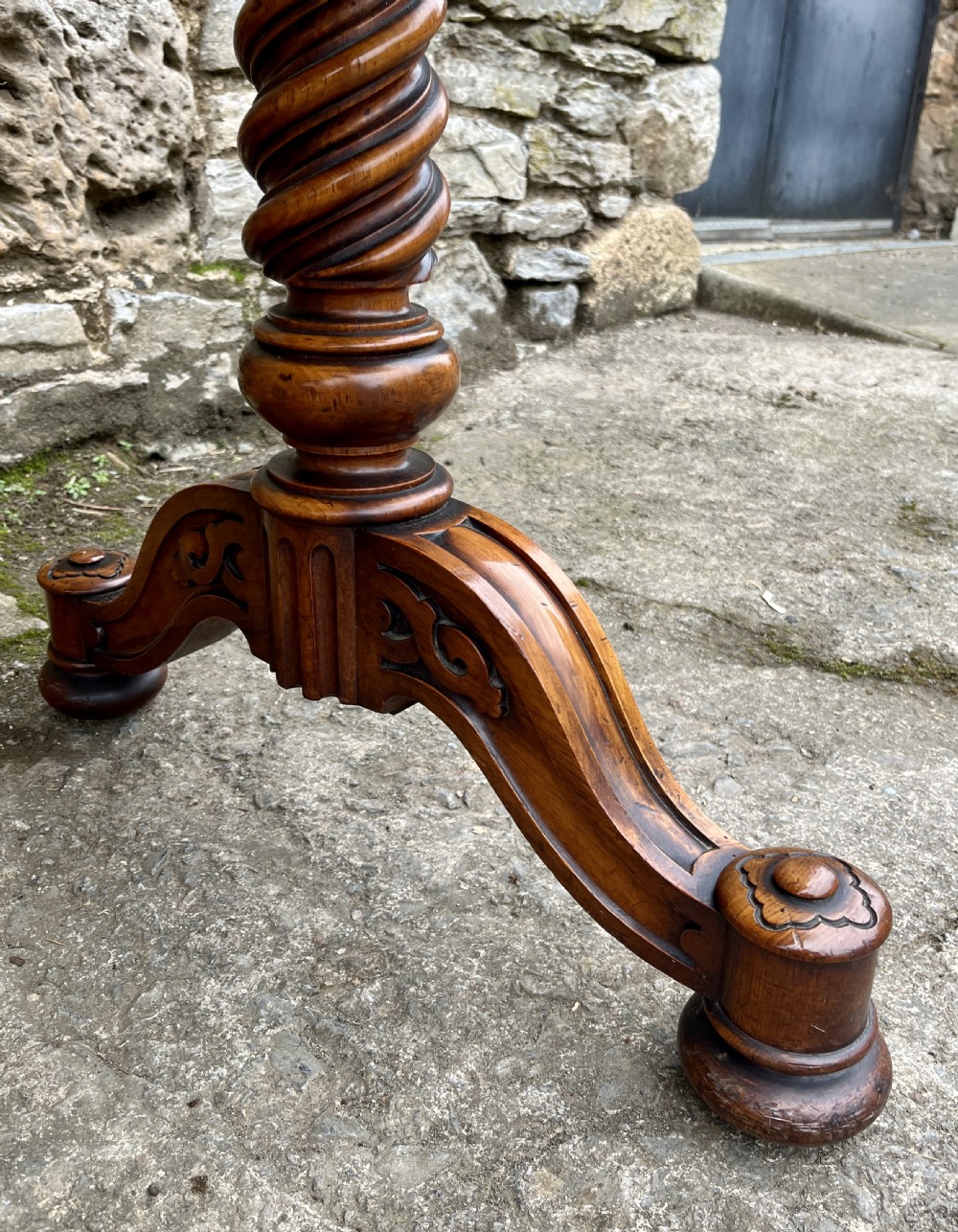 Victorian Walnut Library Table by Hindley & Sons View XVIII