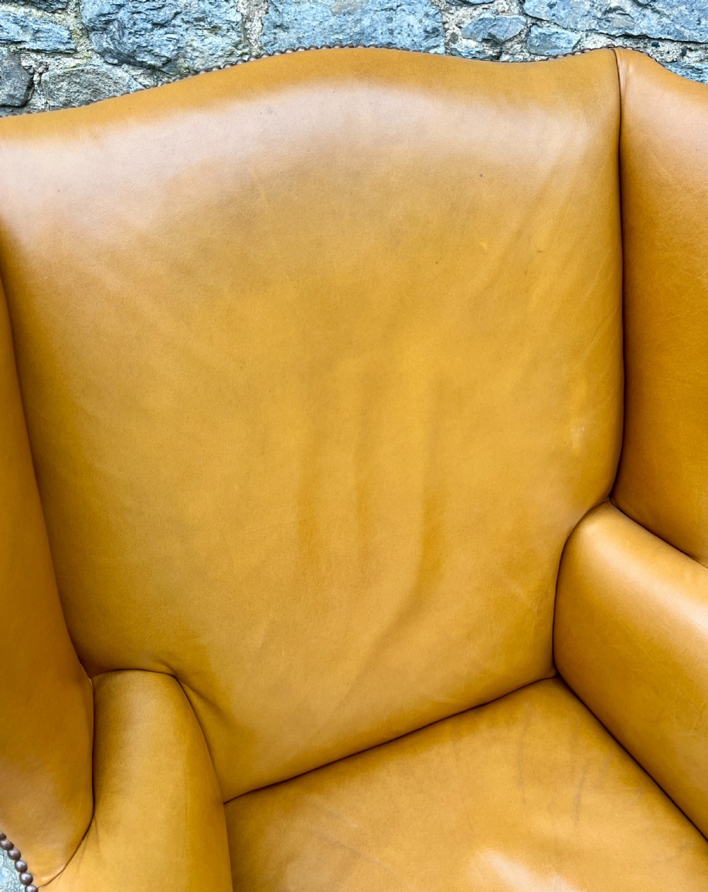 Victorian Leather Wing Armchair View V