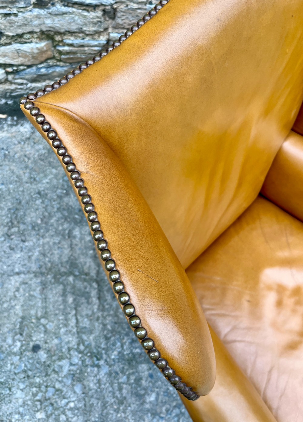 Victorian Leather Wing Armchair View VIII