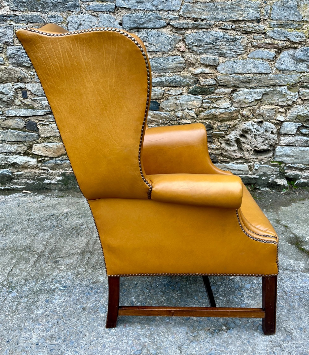 Victorian Leather Wing Armchair View IX
