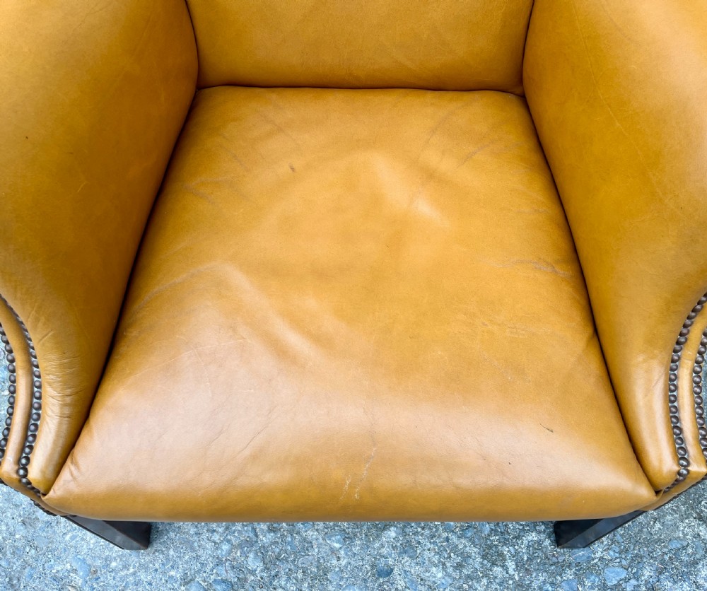 Victorian Leather Wing Armchair View XI