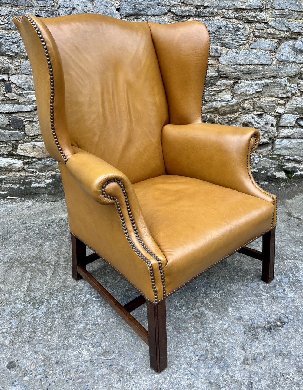 Victorian Leather Wing Armchair View XII