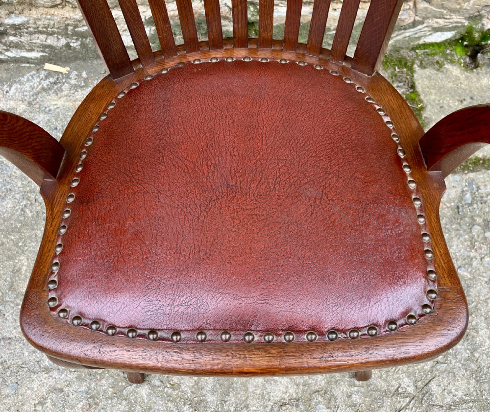 Antique Oak Desk Chair View III