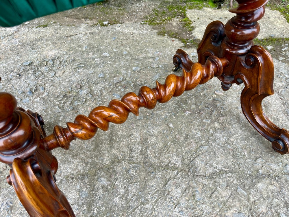 Victorian Walnut Sewing Table View XV