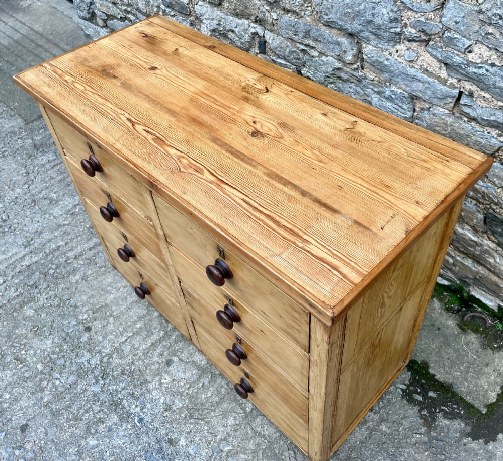 Antique Pine Bank of Drawers View VII