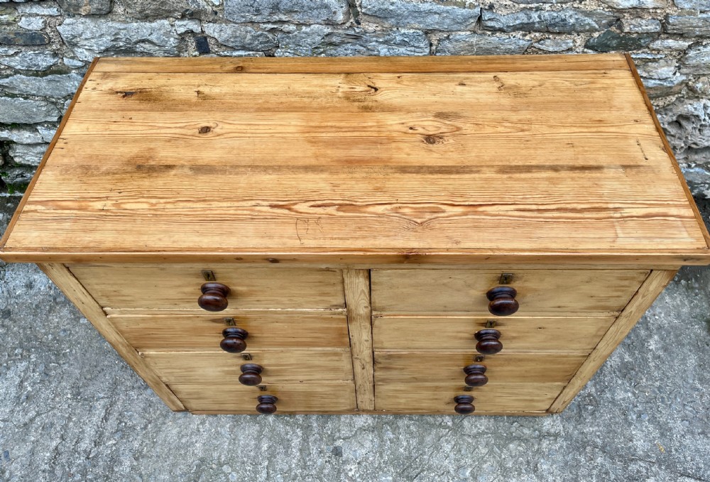 Antique Pine Bank of Drawers View VIII