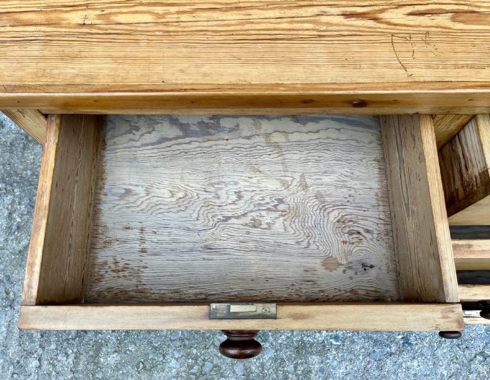 Antique Pine Bank of Drawers View XV