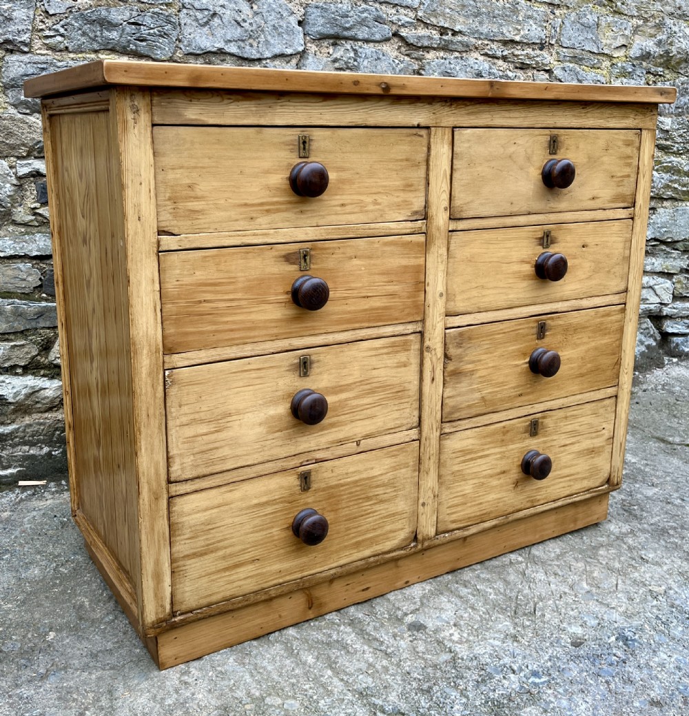 Antique Pine Bank of Drawers View XVIII