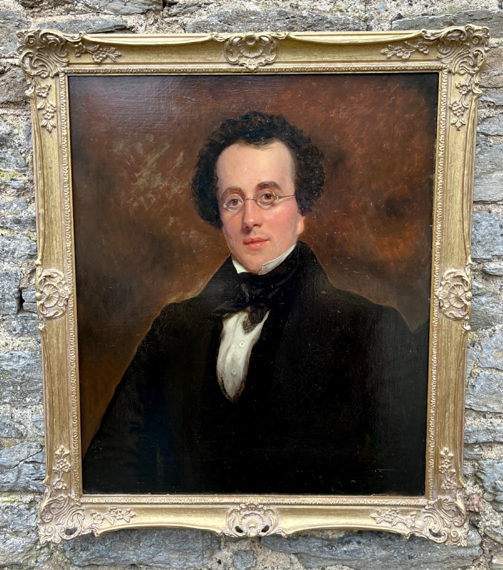 Pair of Georgian Oil on Canvas Portraits View VII