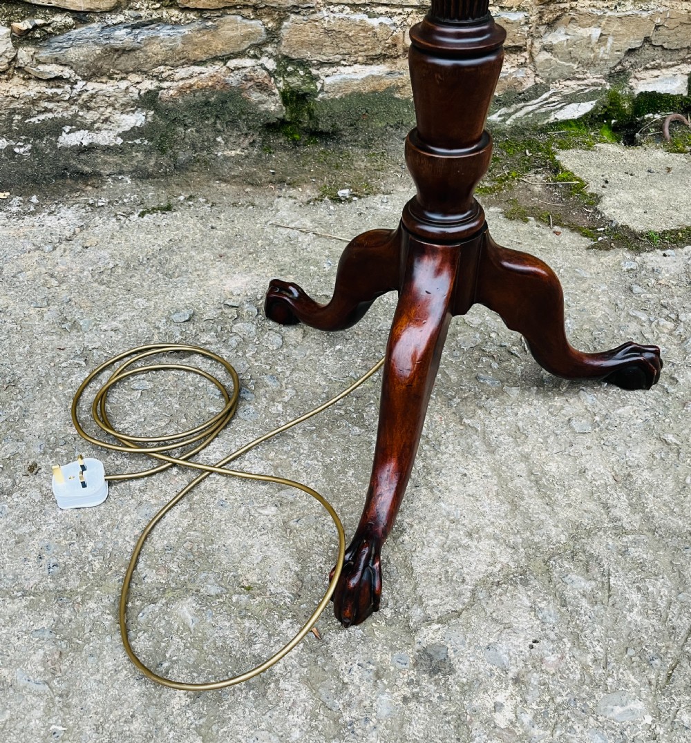 Antique Mahogany Standard Lamp View V