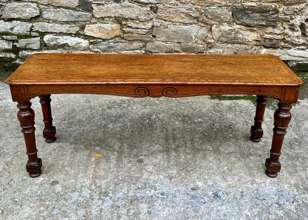 Victorian Oak Window Bench Seat