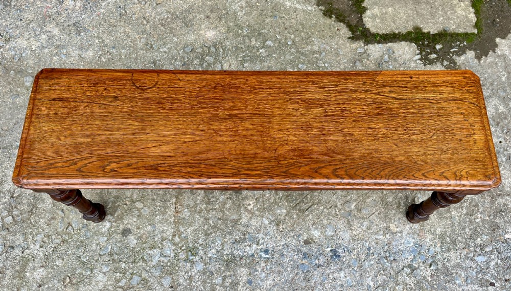 Victorian Oak Window Bench Seat View II