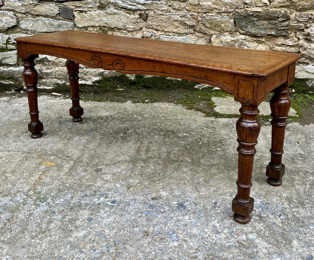 Victorian Oak Window Bench Seat View III