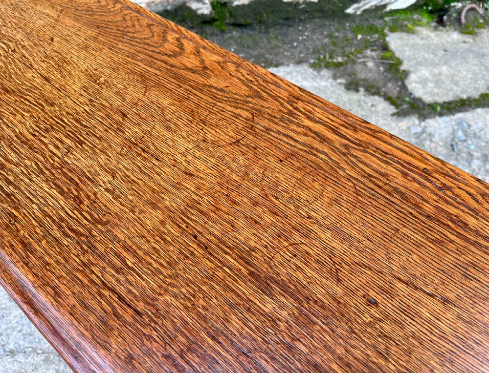 Victorian Oak Window Bench Seat View IV