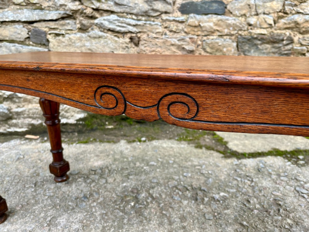 Victorian Oak Window Bench Seat View V