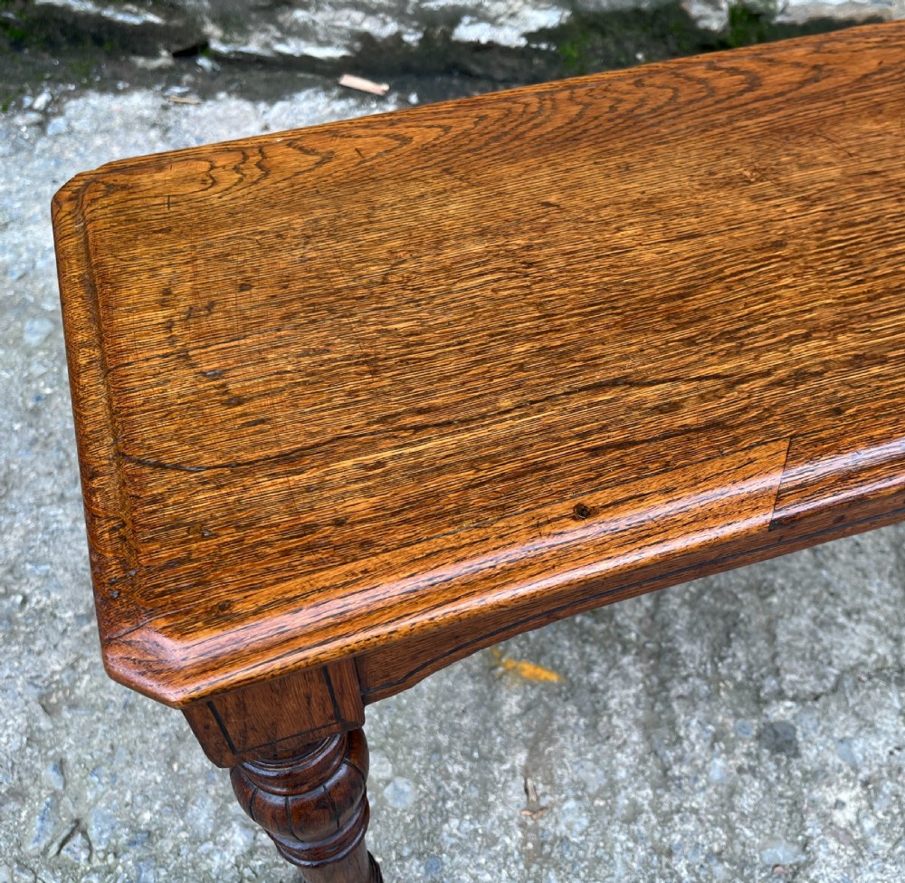 Victorian Oak Window Bench Seat View VII