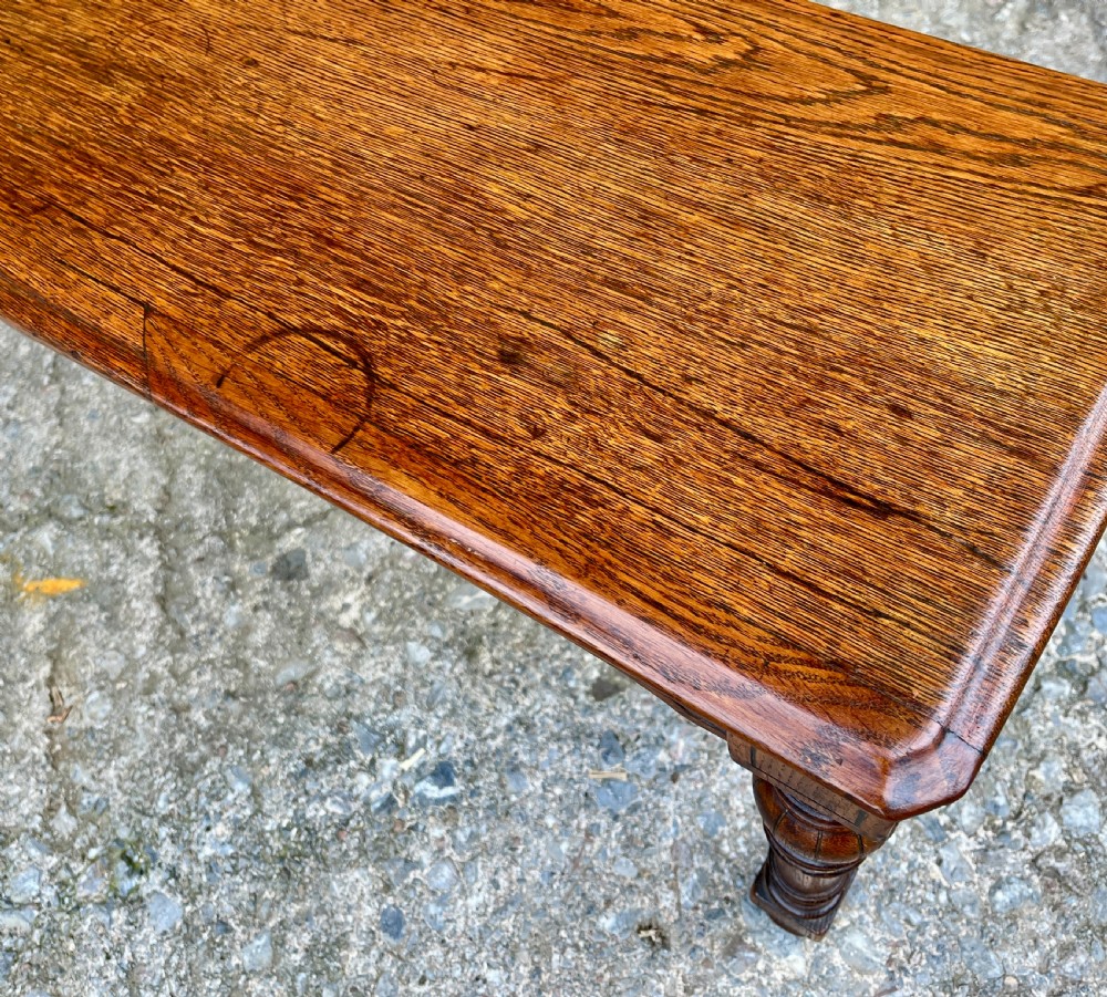 Victorian Oak Window Bench Seat View X