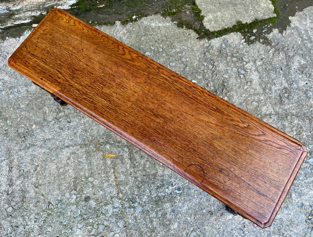 Victorian Oak Window Bench Seat View XI