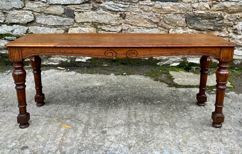 Victorian Oak Window Bench Seat View XII