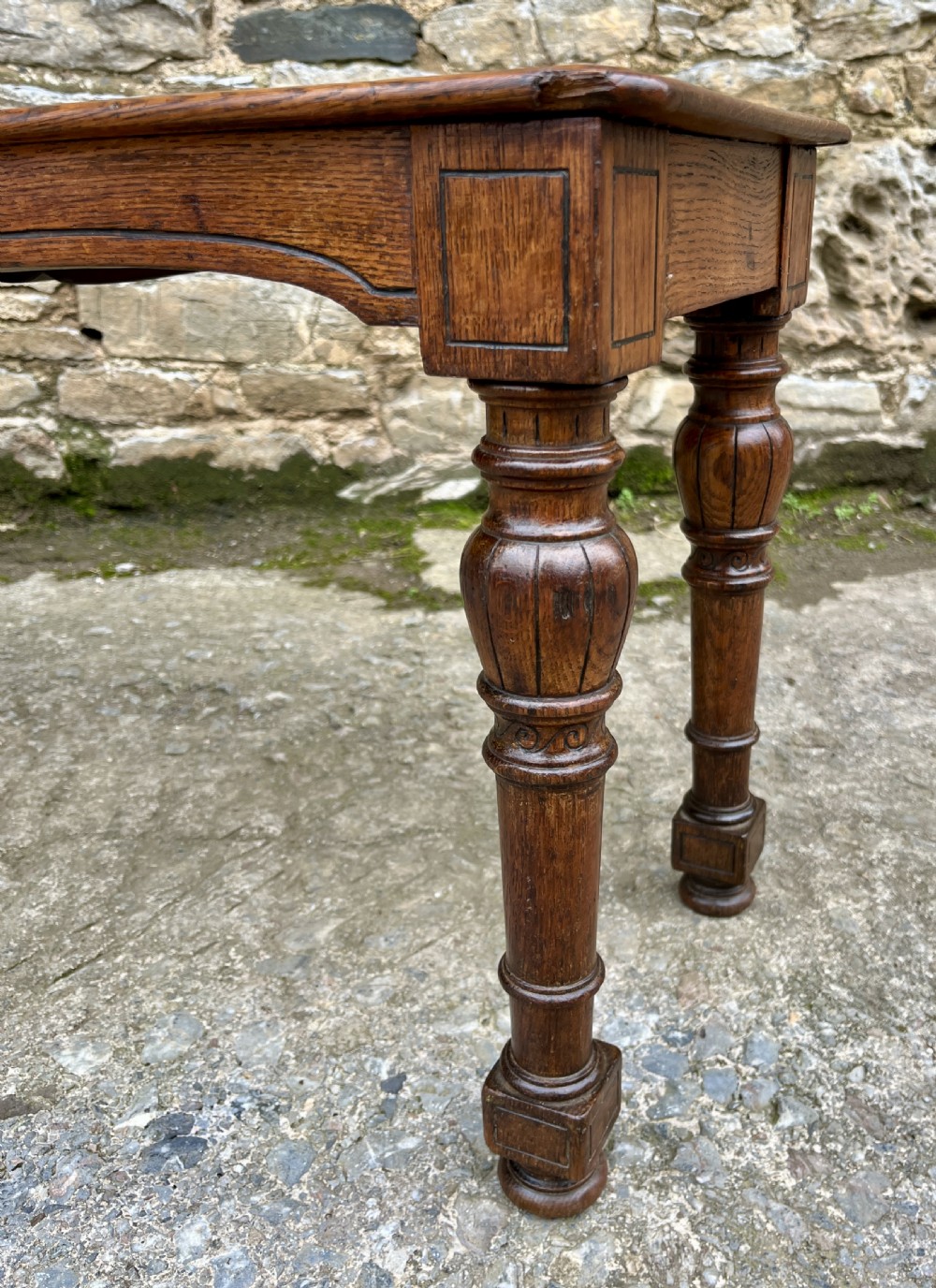 Victorian Oak Window Bench Seat View XIV