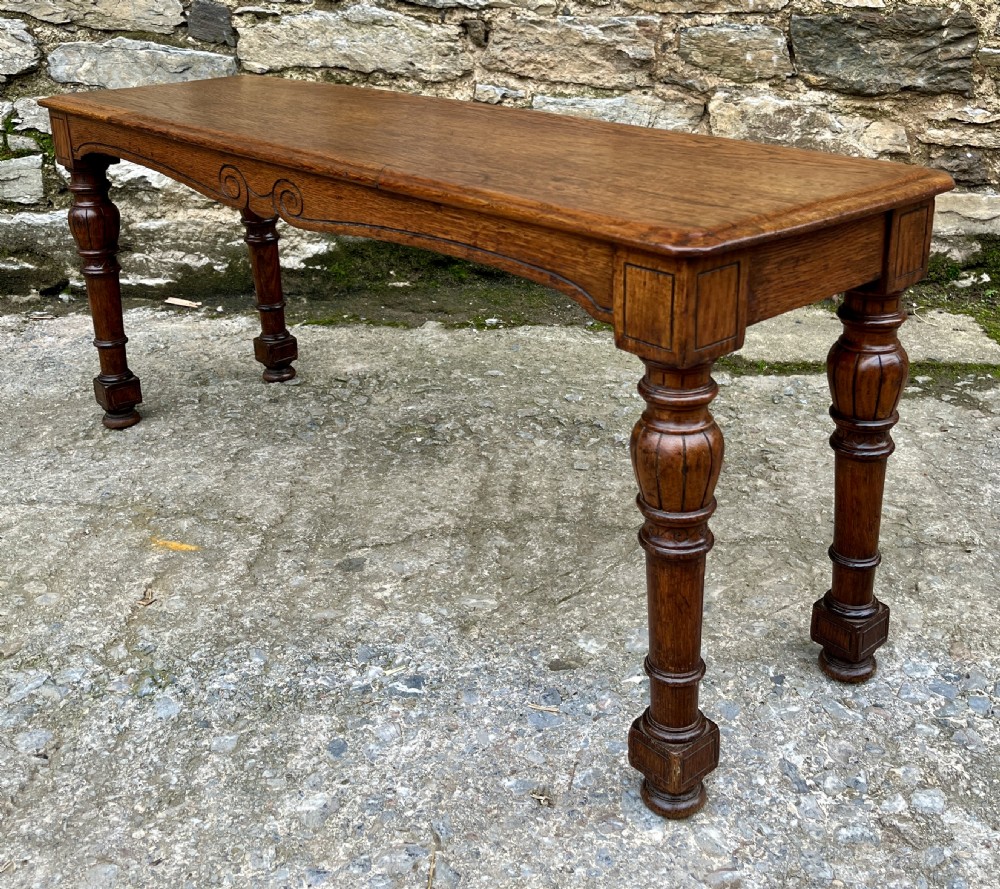 Victorian Oak Window Bench Seat View XVI