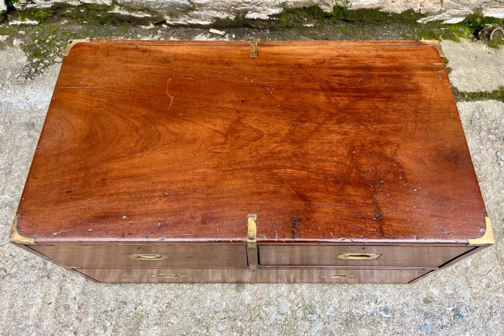 Antique Military Campaign Chest View VI