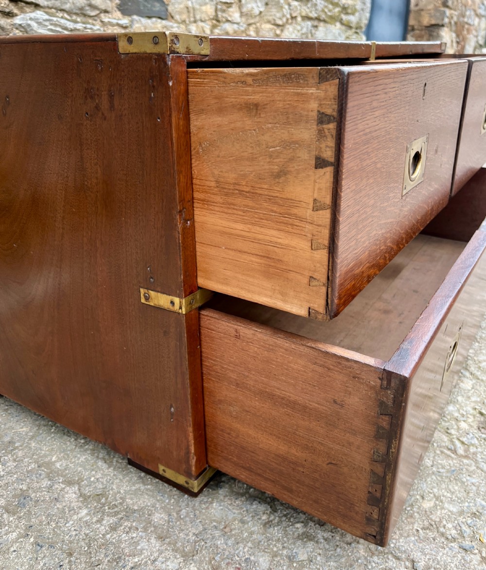 Antique Military Campaign Chest View X