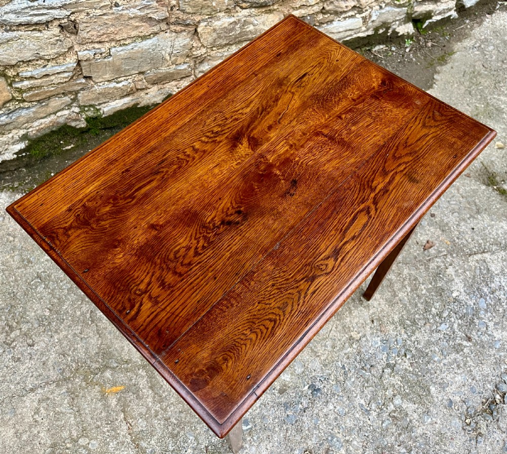 Small Georgian Oak Side Table View VI
