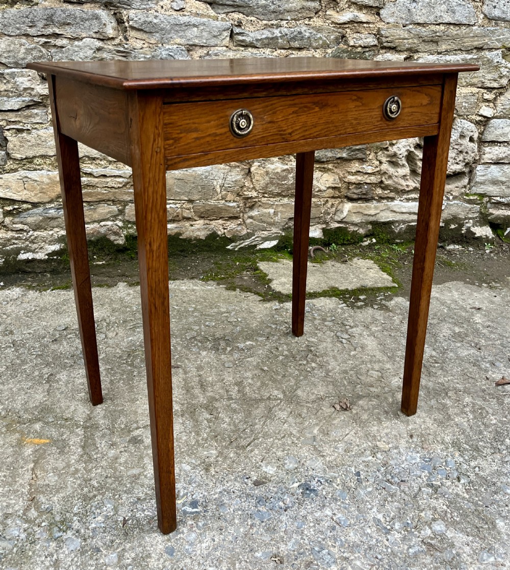 Small Georgian Oak Side Table View X