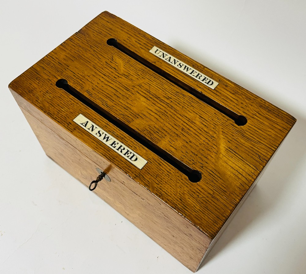 Victorian Oak Correspondence Box View II