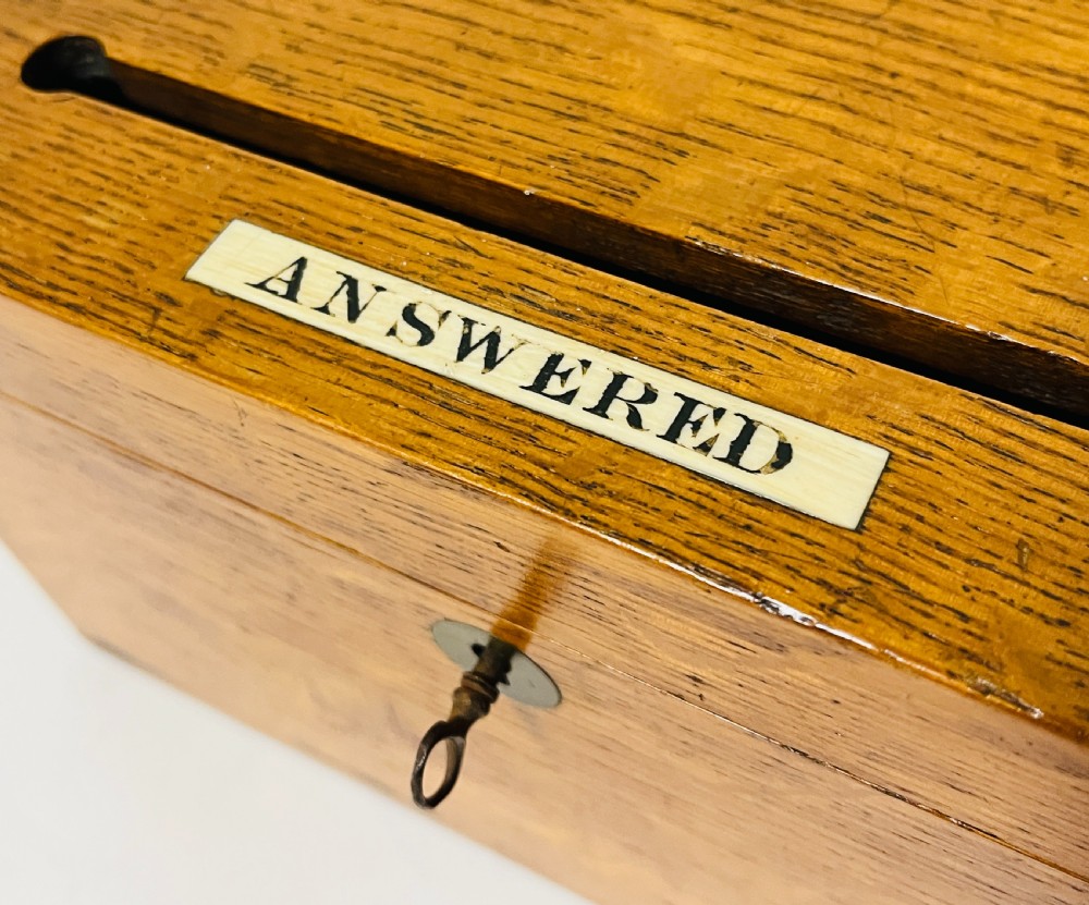 Victorian Oak Correspondence Box View III
