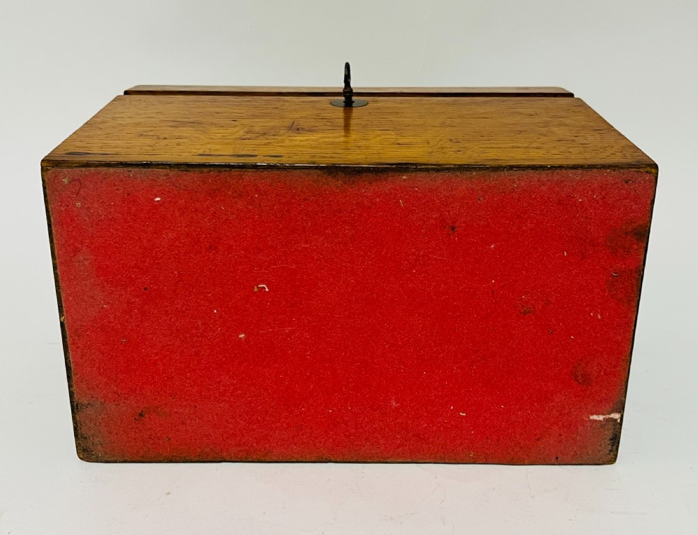 Victorian Oak Correspondence Box View V