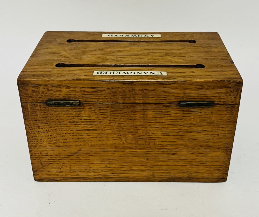 Victorian Oak Correspondence Box View VI