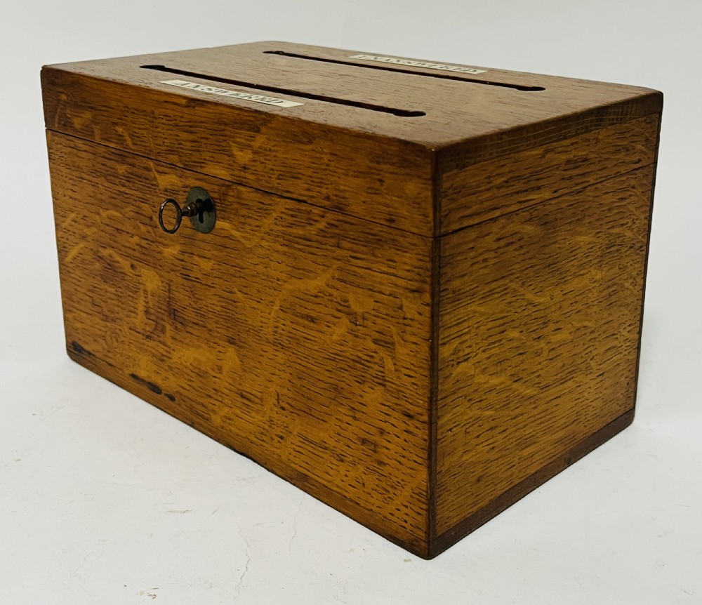 Victorian Oak Correspondence Box View IX