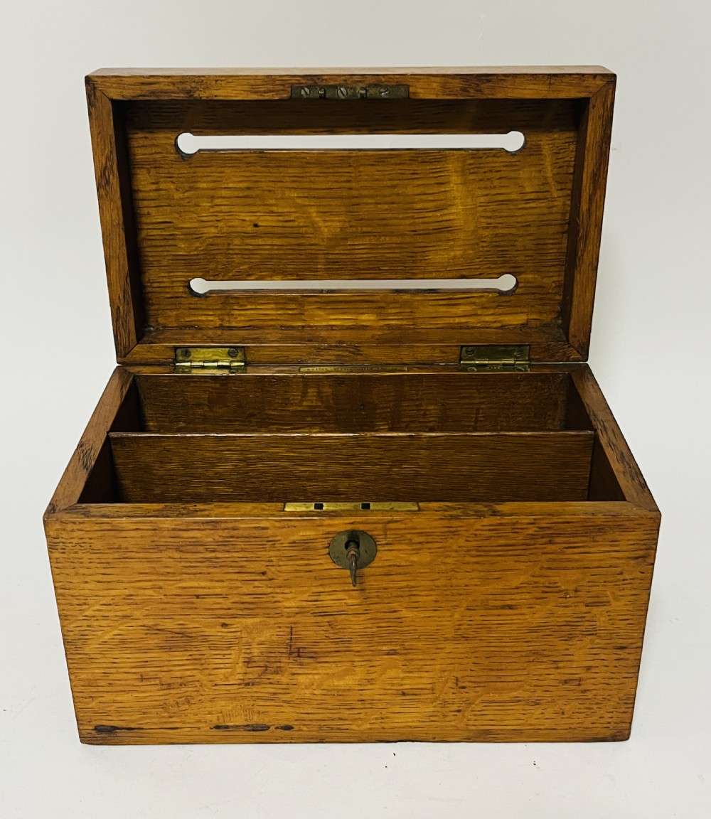 Victorian Oak Correspondence Box View XI