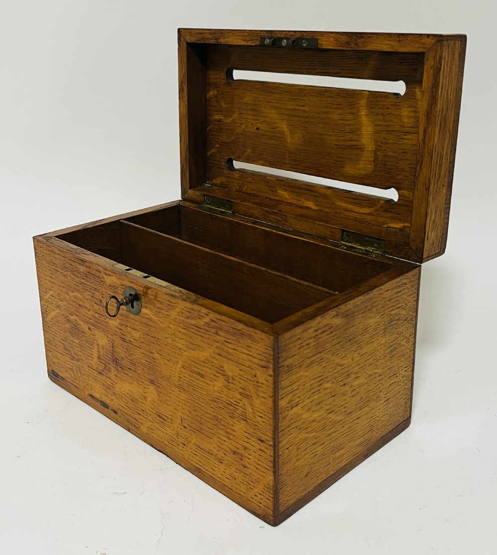 Victorian Oak Correspondence Box View XIII