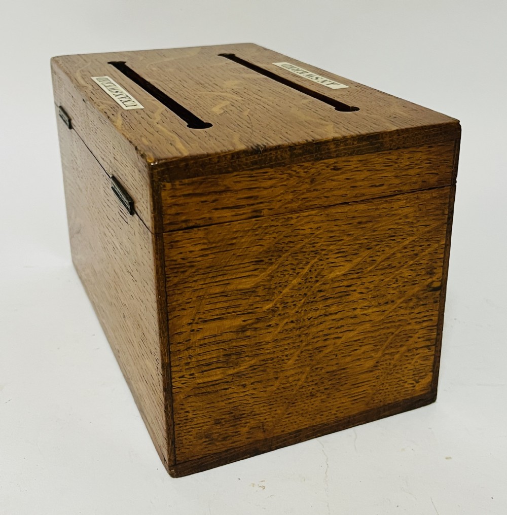 Victorian Oak Correspondence Box View XV
